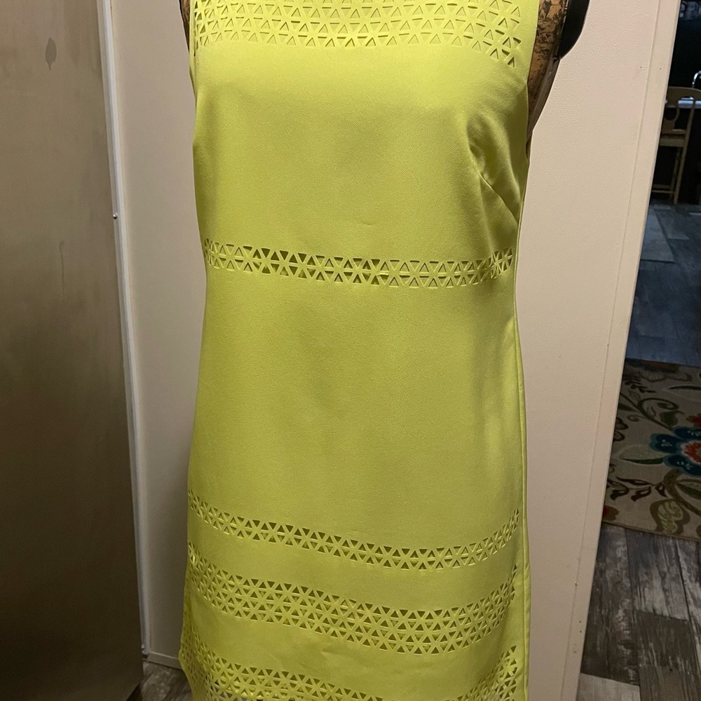 Elegant chartreuse Sleeveless Dress